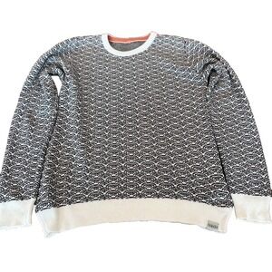 Komodo organic cotton tercel pullover women's sweater sz small crop geometrric